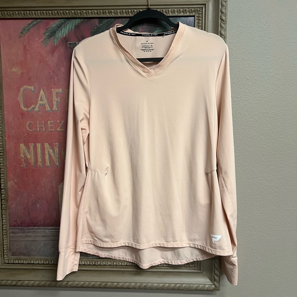 🏓 Paddletek Women's Pickleball Peach Long Sleeve Top